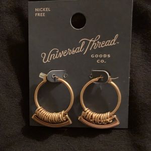 Universal Thread brushed gold tone artsy earrings